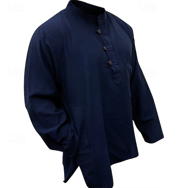 Beach Summer Casual Shirt Men's Up Button