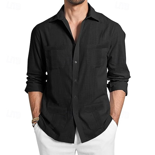Linen Up Men's Cotton Casual Button Shirt