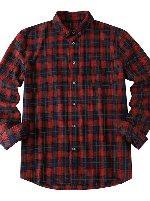 Yellow Casual Button Shirt Men's Up Green Red