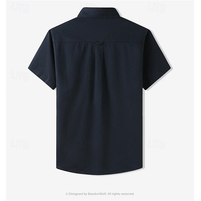 Shirt Cargo Up Button Men's Summer Casual