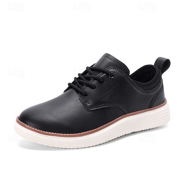 Blue Oxford Lace-Up Leather Shoes Men's – Navy Classic