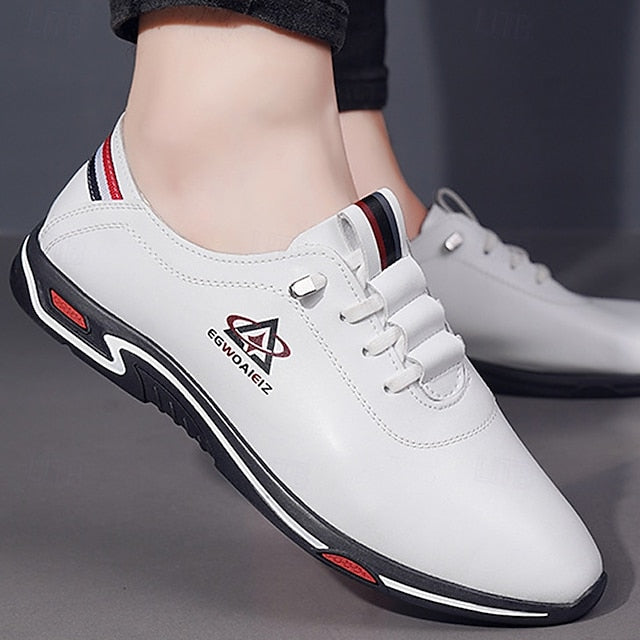 – Men's Slip-On Lightweight Sports White Sneakers