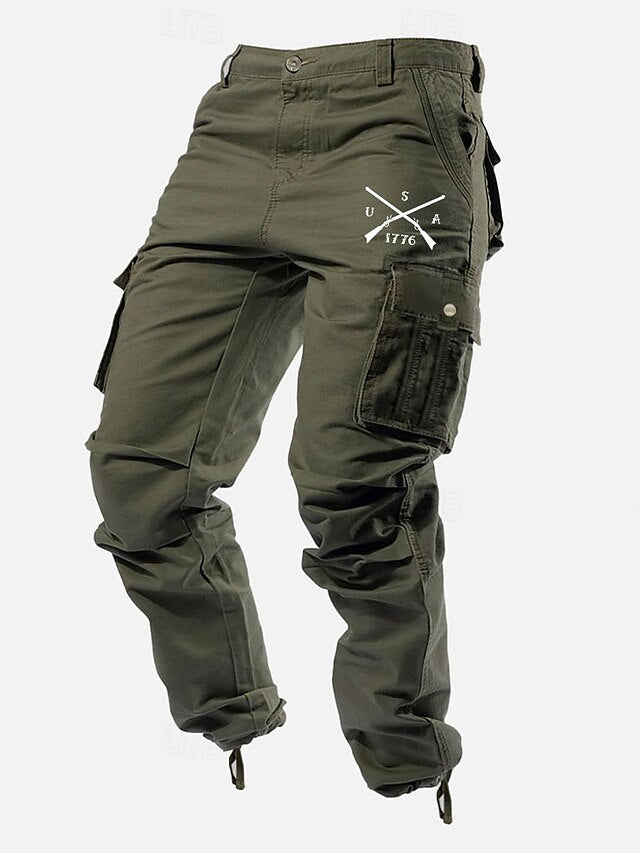Pocket Work Pants Men's Cargo Multi Trousers