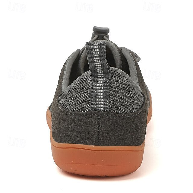 Sole with Gray Sneakers – Knit Breathable Orange Men's