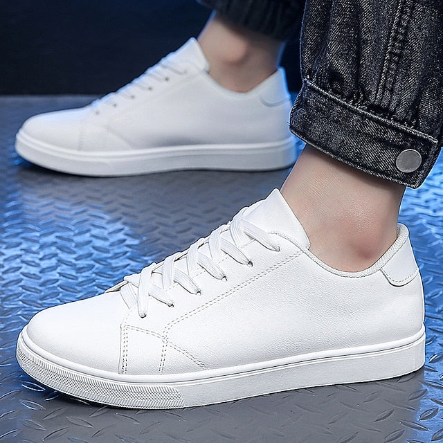 Daily Casual Sneakers White Women Faux Shoes Men's Walking