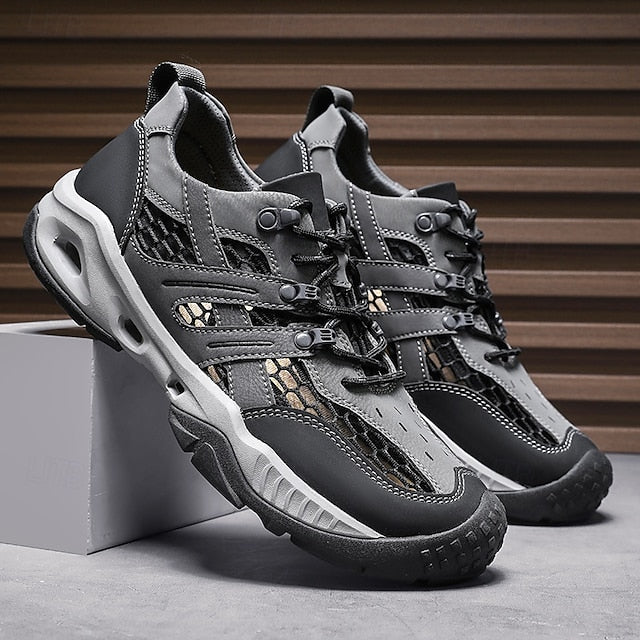 Outdoor Trail Running Sneakers Hiking Men's Durable - Khaki