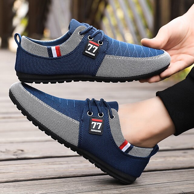 Sneakers – Two-Tone Men's Breathable Casual Knit Nylon