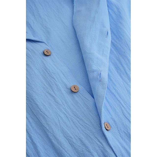 Men's Shirt Summer Black Button Wear Beach Up