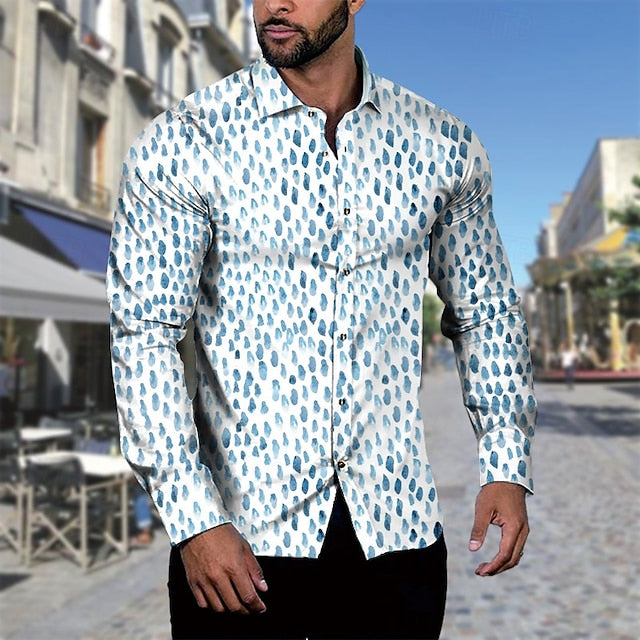 Men's Up Beach Shirt Summer Button Casual