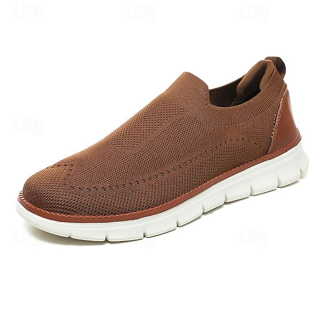 Slip-On Breathable - Knit Sneakers Men's Lightweight