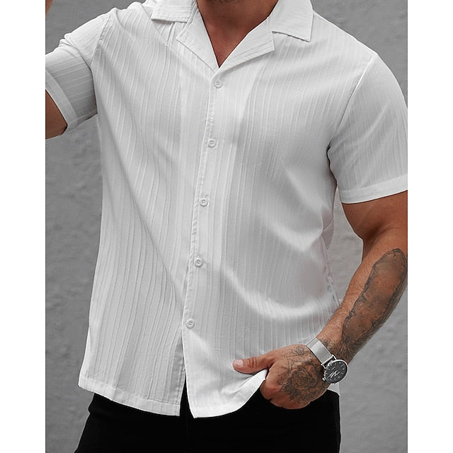 Men's Button Up Beach Shirt Summer Casual