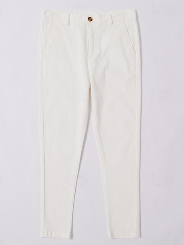 Skinny Chinos Pants Men's Trousers Chino Casual
