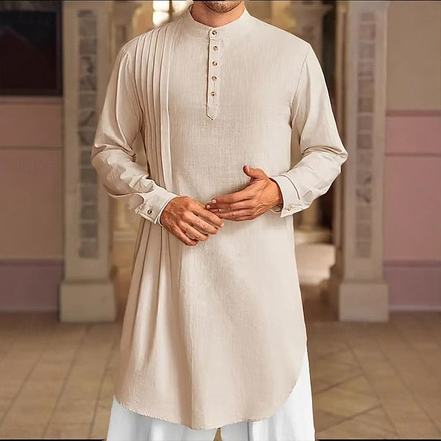 White Muslim Dark Thobe Shirt Black Blue Robe Navy Men's