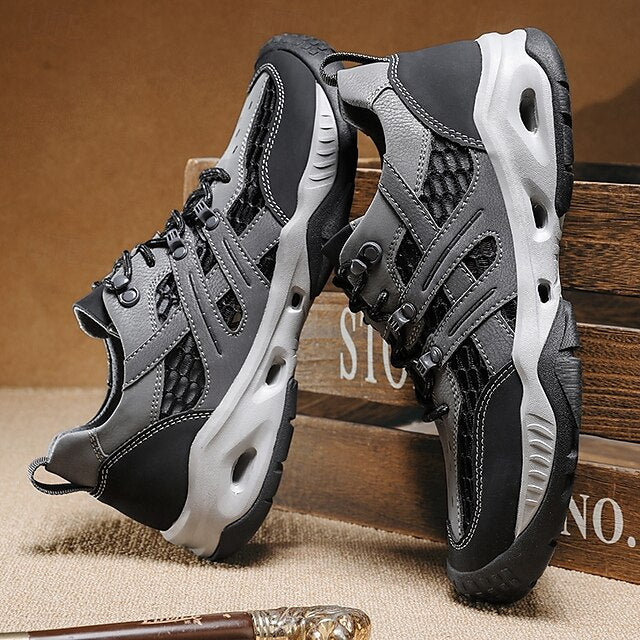 Outdoor Trail Running Sneakers Hiking Men's Durable - Khaki