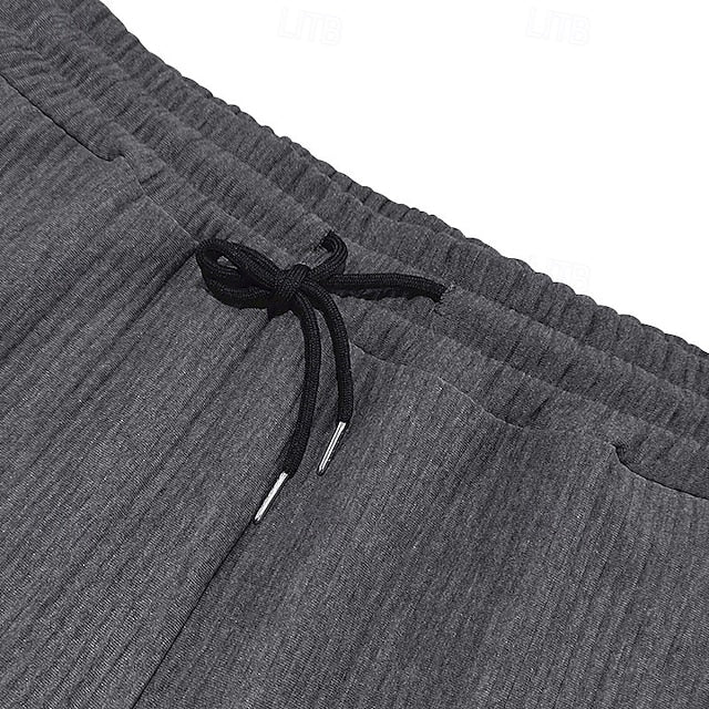 Pocket Trousers Drawstring Men's Elastic Pants Casual Waist