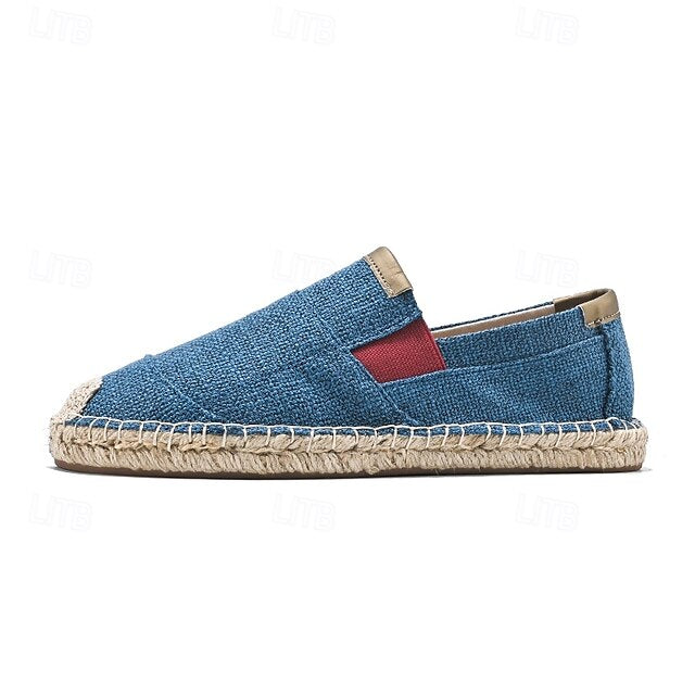 with Red Sole - Espadrille Men's Shoes Jute Slip-On