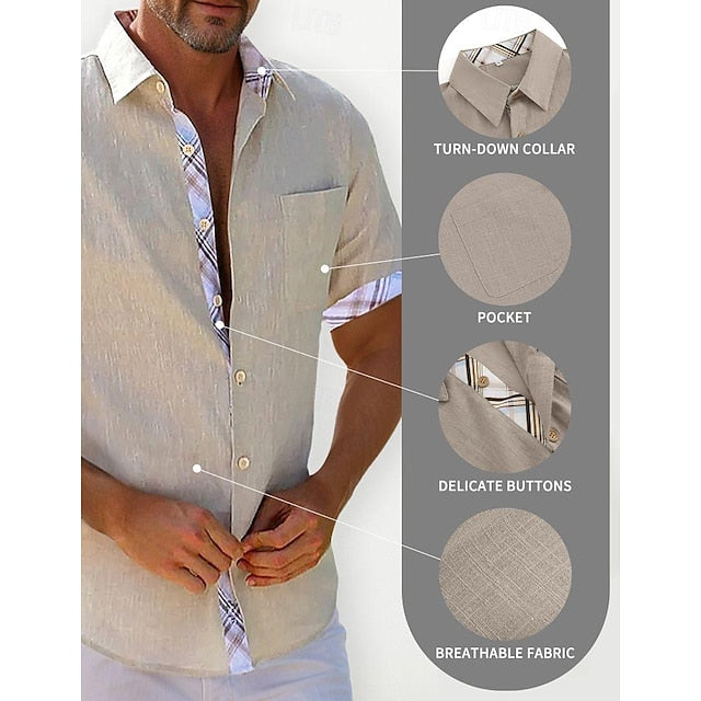 Men's Linen Casual Beach Summer Wear Shirt