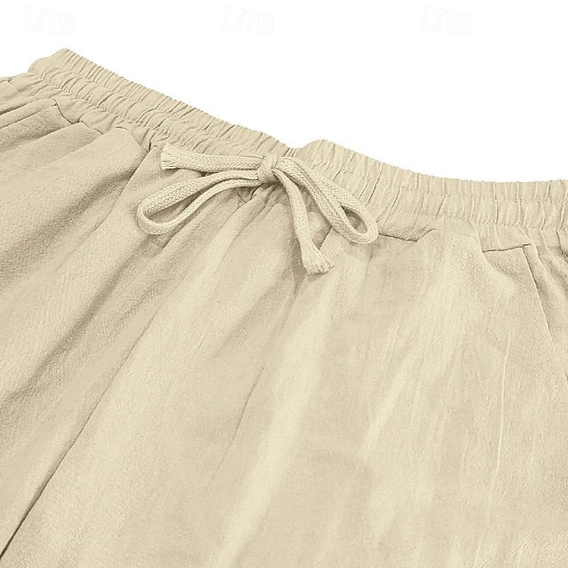 Pants Pants Men's Pants Baggy Trousers Summer Linen Beach