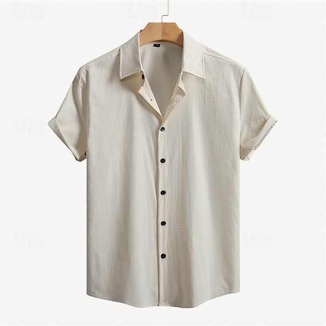 Button Casual Men's Summer Shirt Up