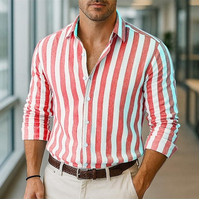 Popover Men's Shirt Beach Summer Linen