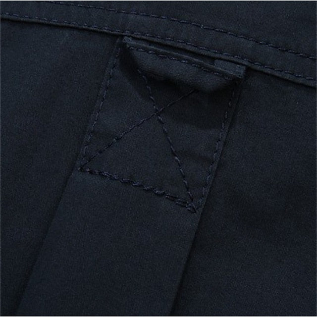 Shirt Cargo Up Button Men's Summer Casual