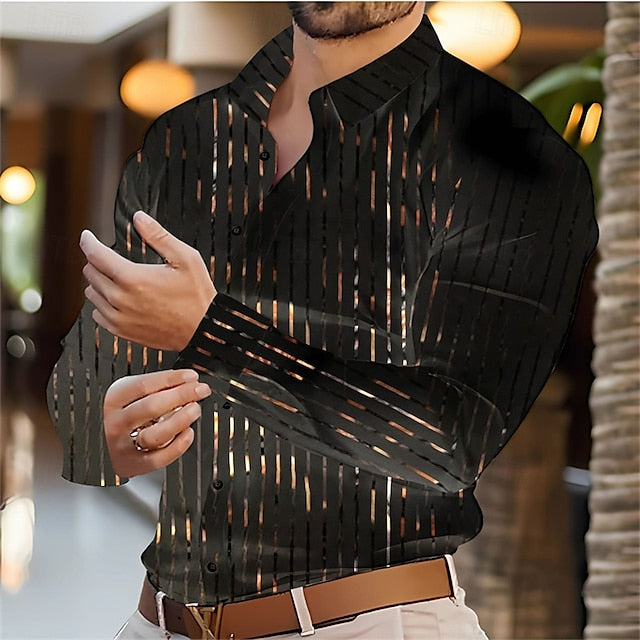 Casual Men's Shirt Summer Up Beach Button