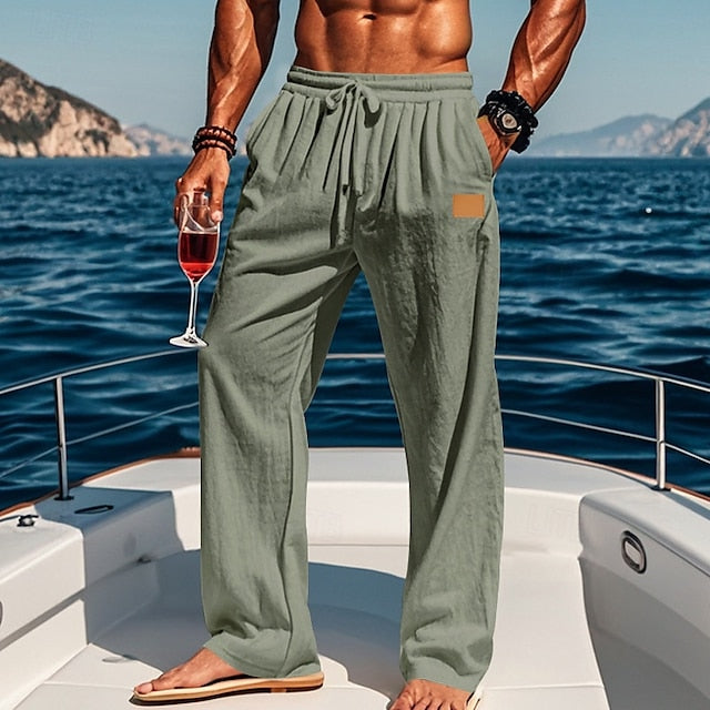 Linen Trousers Pants Summer Beach Men's Pants Pants