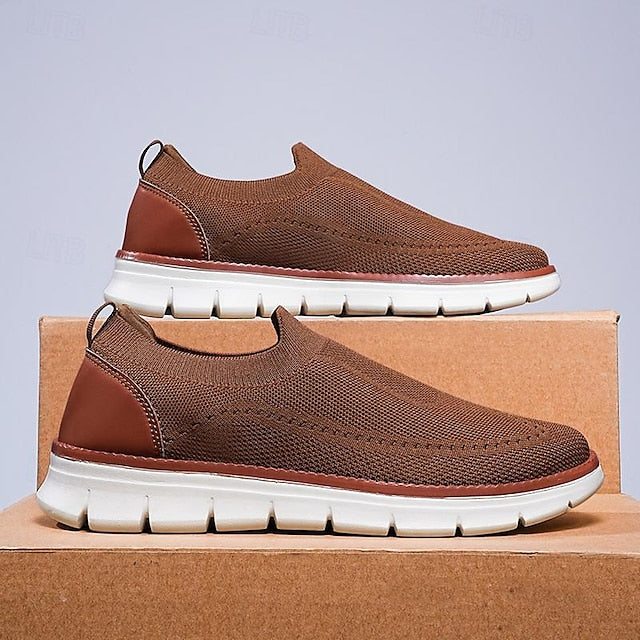 Slip-On Breathable - Knit Sneakers Men's Lightweight