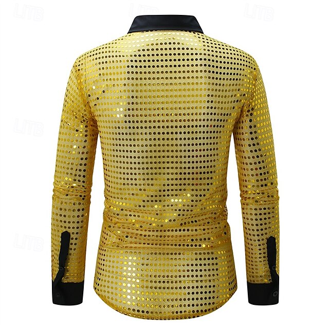 Men's Button Shirt Up Disco Prom Casual