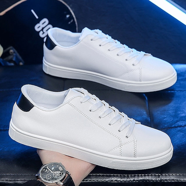 Daily Casual Sneakers White Women Faux Shoes Men's Walking