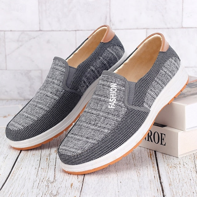 Canvas Slip-On – Loafers Men's Lightweight Breathable