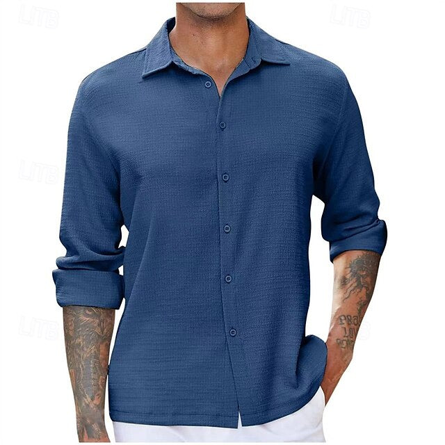 Up Summer Casual Beach Men's Button Shirt