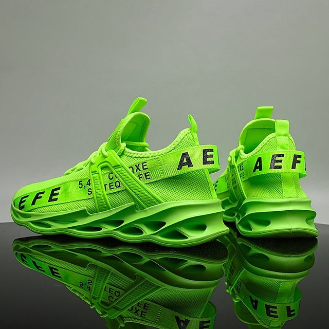 Mesh - Sneakers Neon Breathable Men's Lightweight Green