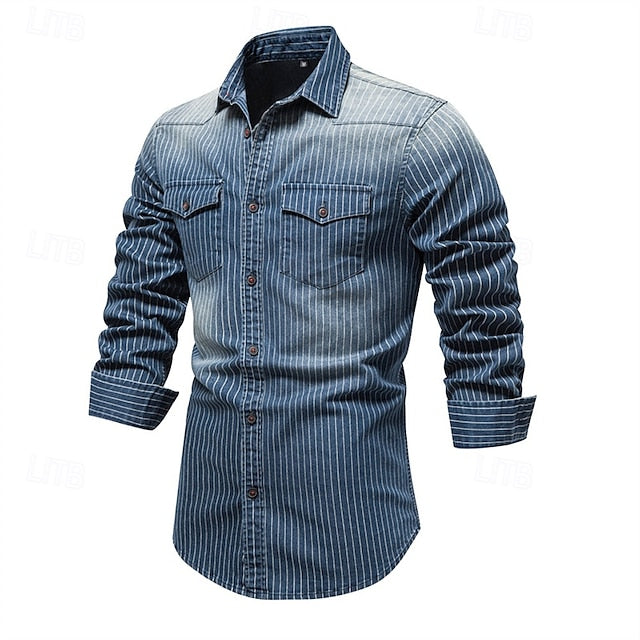 Men's Summer Knit Casual Shirt Waffle