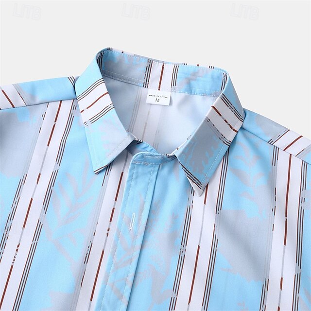 Button Men's Up Beach Summer Casual Shirt