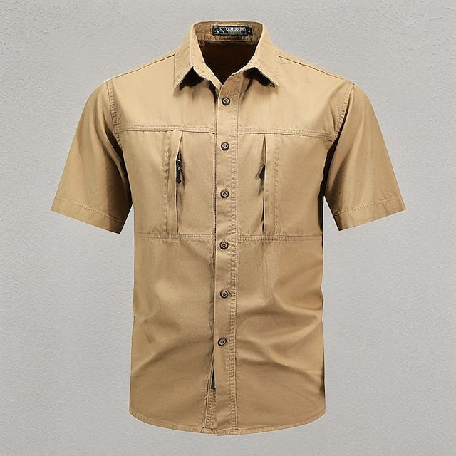 Men's Casual Up Button Shirt Beach Summer