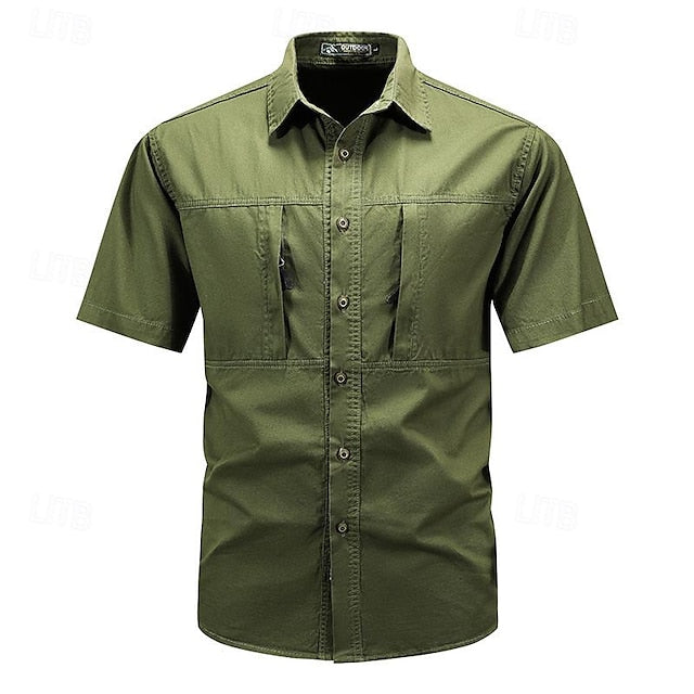 Men's Casual Up Button Shirt Beach Summer