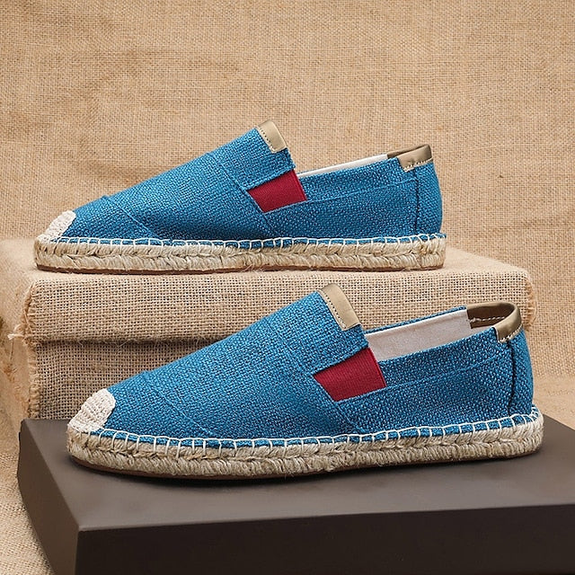with Red Sole - Espadrille Men's Shoes Jute Slip-On