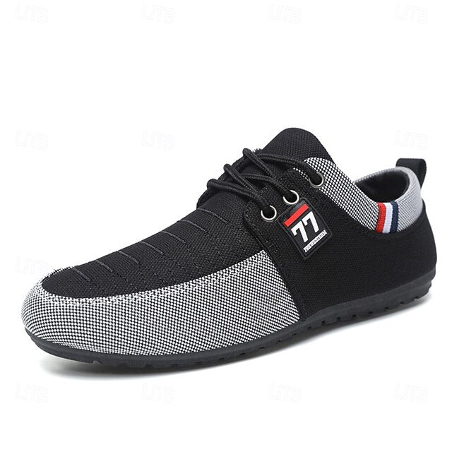 Sneakers – Two-Tone Men's Breathable Casual Knit Nylon