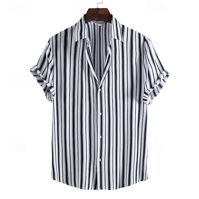 Beach Men's Up Button Casual Shirt Summer