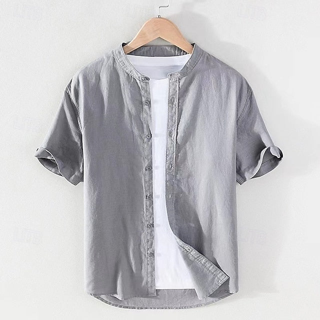 Men's Collar Shirt Chinese Mandarin
