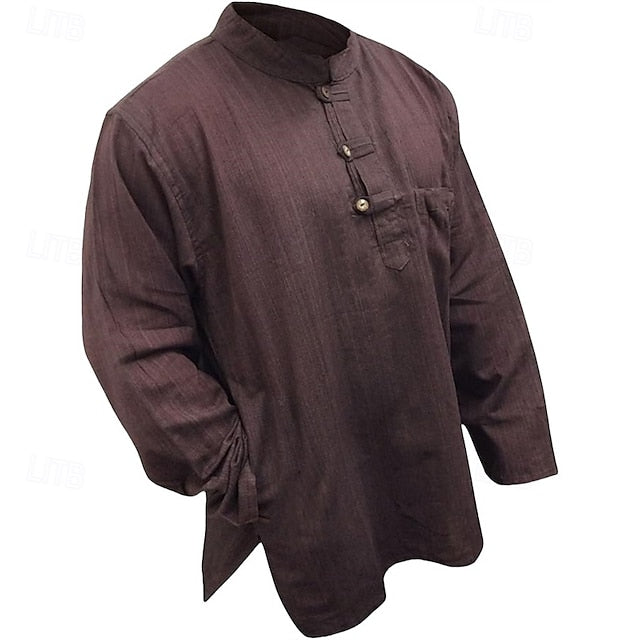 Beach Summer Casual Shirt Men's Up Button