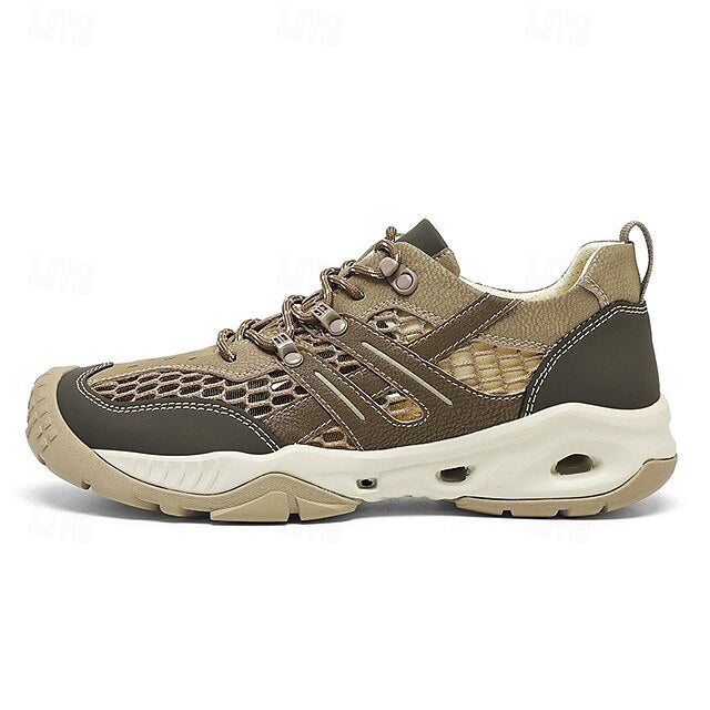 Outdoor Trail Running Sneakers Hiking Men's Durable - Khaki