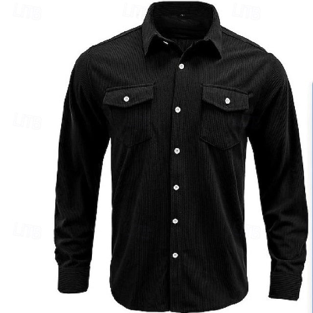 Men's Shirt Summer Button Casual Up Beach