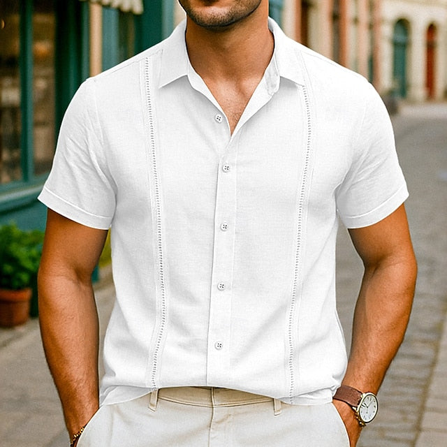 Shirt Beach Summer Men's Linen