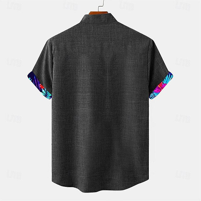 White Linen Beach Casual Shirt Men's