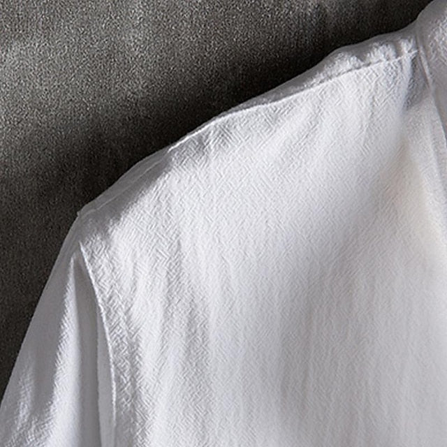 Chinese Collar Mandarin Shirt Men's