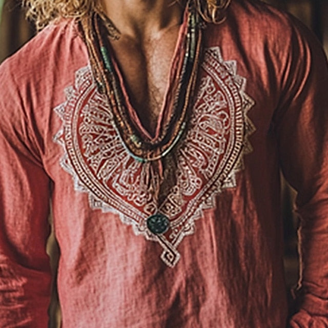 T Top Tee Men's V Sleeve Long Shirt