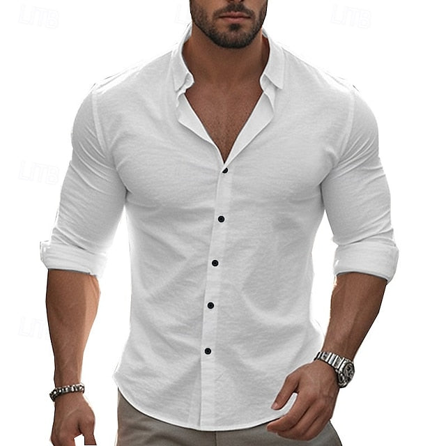 Beach Casual Up Summer Men's Shirt Button