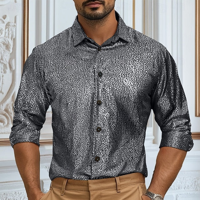 Shirt Summer Wear Casual Satin Men's Beach